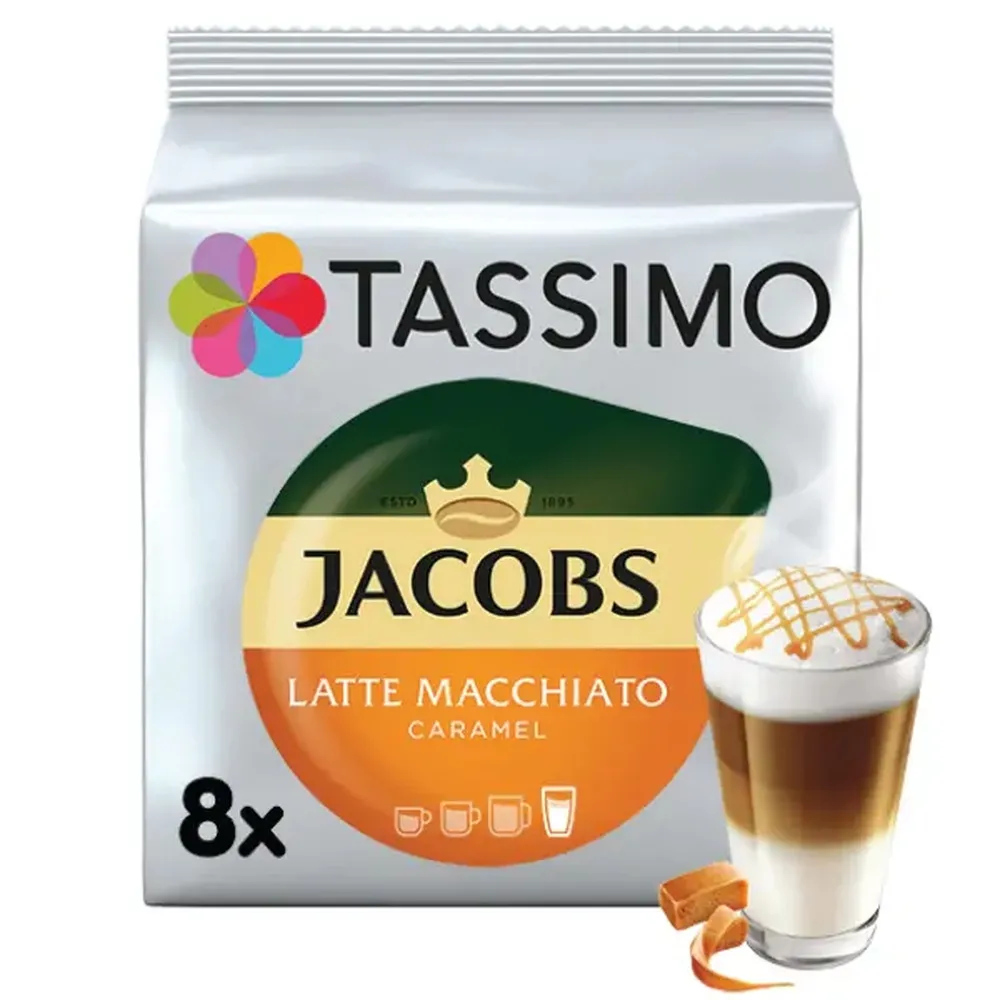 Кава в капсулах Tassimo Jacobs Latte Macchiato Caramel 8шт, 268 г