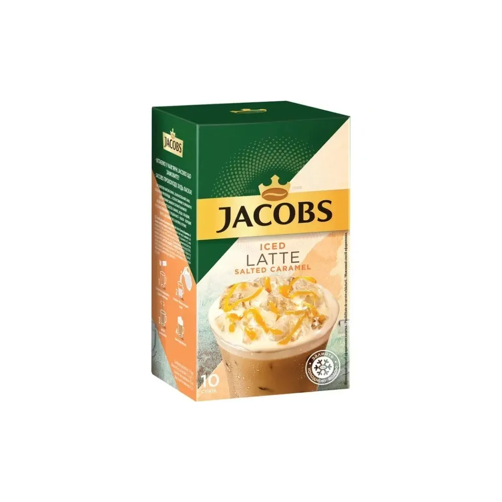 Кавовий напій  Jacobs  3в1 Iced Latte Salted Caramel 21.3г*10шт