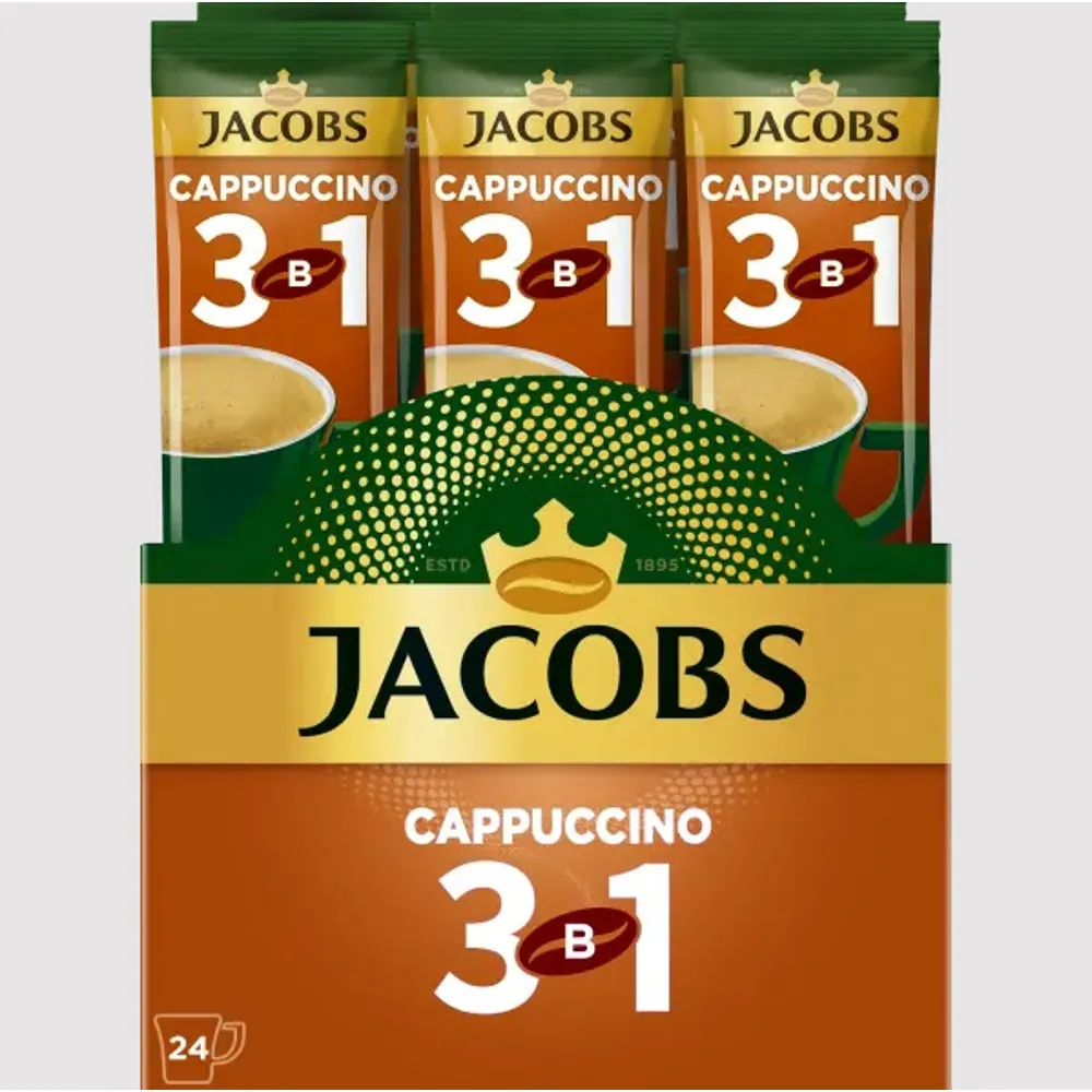 Кавовий напій Jacobs 3в1 Cappuccino 12.5г*24шт