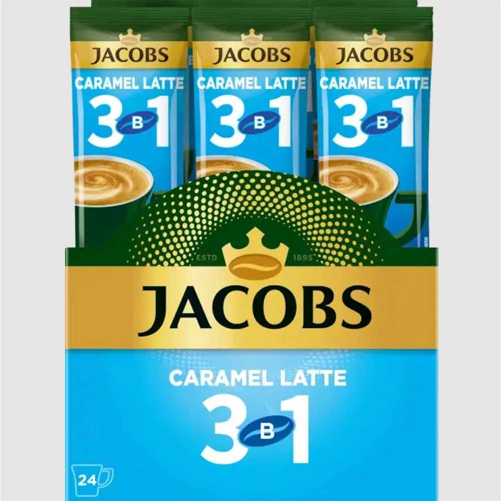 Кавовий напій Jacobs 3в1 Caramel Latte 12.3г*24шт