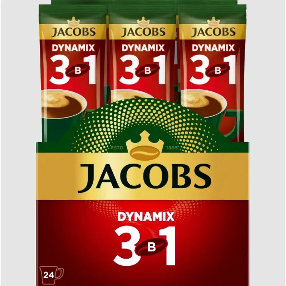 Кавовий напій Jacobs 3в1 Dynamix 12.5г*24шт