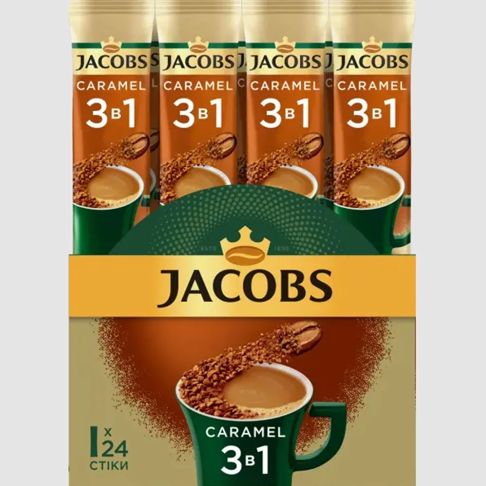 Кавовий напій Jacobs Monarch 3в1 Caramel 15г*24шт